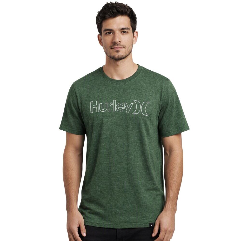Hurley Green Logo T‑Shirt Men’s Size Large